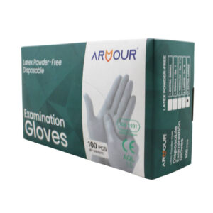 Latexové rukavice jednorázové ARMOUR nepúdrované biele XL 100ks