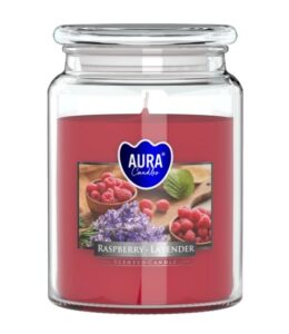 Aura Bispol Raspberry Lavender vonná sviečka 500g