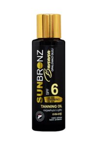 SUN BRONZ Opaľovací olej SPF 6 BANANA s trblietavým efektom  100 ml