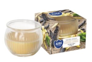 Aura Bispol Vanilla Dream vonná sviečka 80g