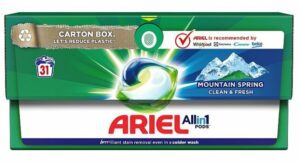 Ariel Mountain Spring - gélové kapsule na pranie 31ks