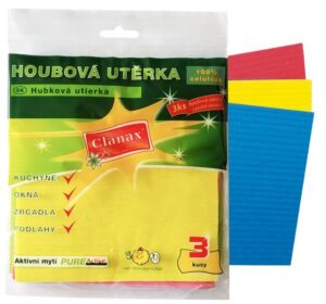 Clanax hubová utierka 3ks 16x18cm - praktická a savá do domácnosti