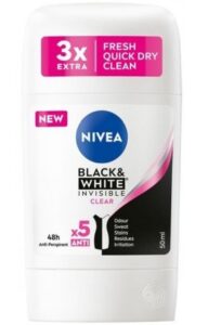 Nivea Invisible Black&White Clear dámsky tuhý anti-perspirant 50ml