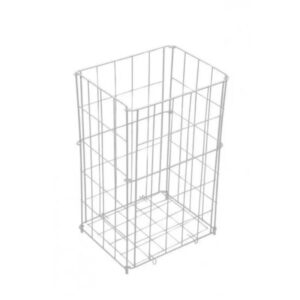 Skladací biely drôtený odpadkový kôš  50l