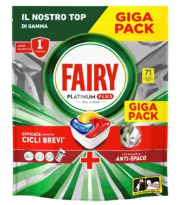 Jar Fairy Platinum Plus All in One Lemon kapsule 71ks  - dokonalá čistota a lesk riadu