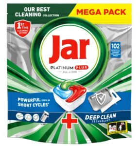 Jar Platinum All in One Plus Deep Clean kapsule do umývačky riadu 102ks