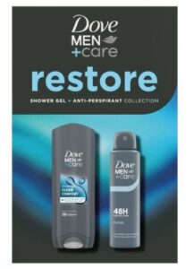 Dove Clean Comfort (Restore) - pánsky darčekový set 2ks