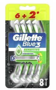 Gillette Blue 3 (Blue3) Sensitive strojček 8ks