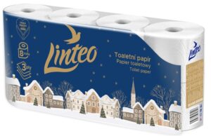 Linteo Satin toaletný papier 8ks 3-vrstvový 15m (Vianočná edícia)