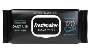 Freshmaker vlhčené obrúsky 120ks Black uzatvárateľné s klipom