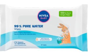 Nivea Baby 99% Pure Water detské vlhčené utierky 57ks