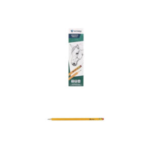 Grafitová ceruzka s gumou, HB, šesťhranná, VICTORIA OFFICE (12ks)