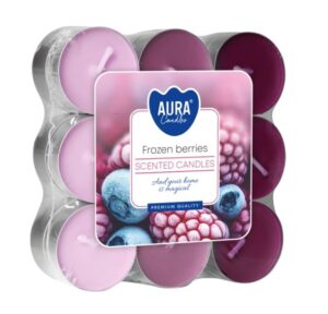 Aura Bispol Frozen Berries vonné čajové sviečky 18ks - osviežujúca ovocná vôňa
