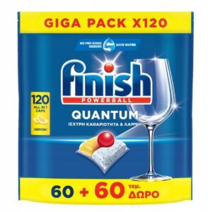 Finish Quantum All in 1 Lemon tablety do umývačky 120ks
