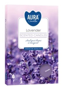 Aura Bispol Lavender vonné čajové sviečky 6ks