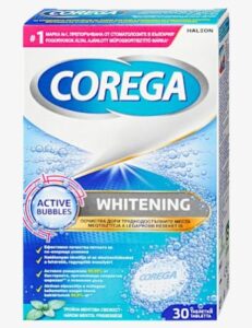 Corega antibakteriálne tablety 30ks Whitening