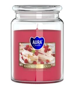 Aura Bispol Raspberry Cloud vonná sviečka 500g