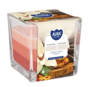 Aura Bispol Vanilla Amber vonná sviečka 170g