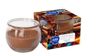 Aura Bispol Christmas Spices vonná sviečka 80g
