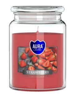 Aura Bispol Strawberry vonná sviečka 500g