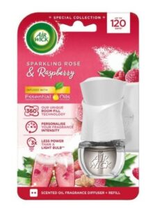Air Wick Sparkling Rose&Raspberry komplet elektrický strojček + náhradná náplň 19ml