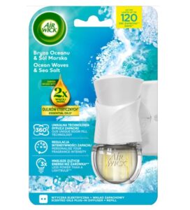 Air Wick Ocean Waves&Sea Salt komplet elektrický strojček + náhradná náplň 19ml