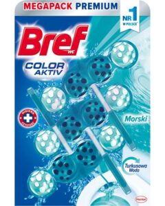 Bref Color Aktiv Ocean (Turquoise) záveska do WC 3x50g