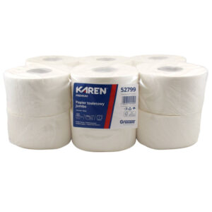 Toaletný papier KAREN JUMBO Ø 19 CM,2vrst., 100 M (12ks) TISSUE