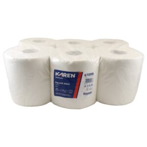 Papierové utierky KAREN PERFOROVANÉ MAXI s Ø 19 CM, 110 M