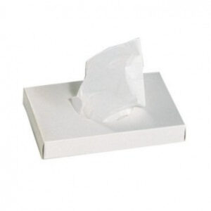 HDPE – Mikroténové dámske hygienické sáčky, 80+60x250mm/0,015mm, biele, box 30 ks