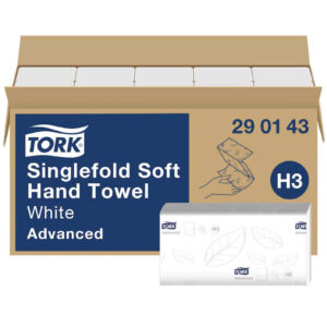 Tork Singlefold jemné papierové utierky, biele H3 – 3750 ks