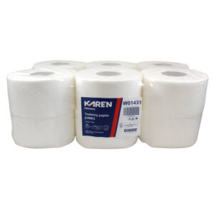 Toaletný papier KAREN JUMBO Ø​ 19 CM, 100% cel., 2vrst., 110 M - 12 ks