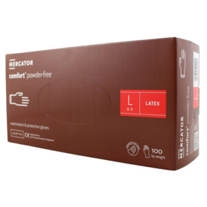 Latexové rukavice MERCATOR COMFORT nepúdrované L 100ks