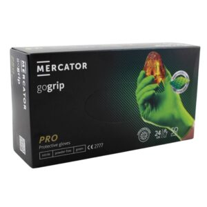 Nitrilové ochranné rukavice zelené Mercator gogrip PRO – M 50ks