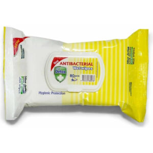 Fresh Detox čistiace antibakteriálne vlhčené obrúsky 80 ks Lemon