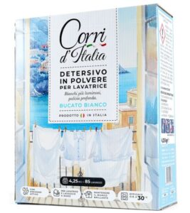 Corri d’Italia White prací prášok 4,25 kg / 85 praní – účinné pranie pre biele prádlo