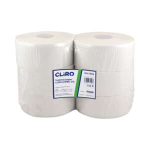 Toaletný papier CLIRO JUMBO Ø 21CM 2vrst.200m  6ks