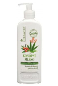 Herbavera Konopné telové mlieko 400 ml s dávkovačom – intenzívna hydratácia a starostlivosť o pokožku