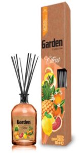 Garden Collection vonný difúzer 100 ml s tyčinkami Citrus – svieža citrusová vôňa pre čistý a energický interiér