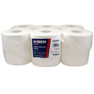 Toaletný papier KAREN JUMBO Ø​ 19 cm, 2vrst., 120 m, 100 % celulóza - 12 ks