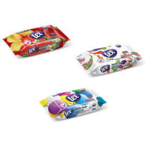TEX hygienické vlhčené utierky Soft color mix – 60 ks