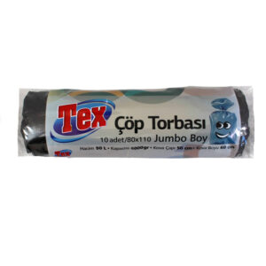 TEX HDPE vrecia čierne 800x1100/0,025mm 90L - 10ks