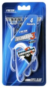 LORD FRESH 3-britvový pánsky holiaci strojček 4ks