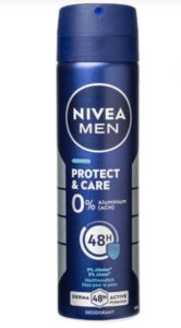 Nivea pánsky deospray 150ml Protect&Care 0% Aluminium