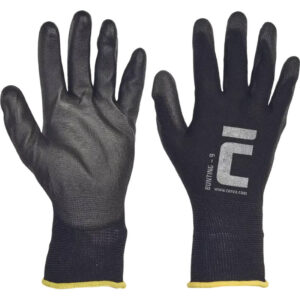 Pracovné rukavice CERVA BUNTING BLACK EVOLUTION čierne č.10 – 1 pár