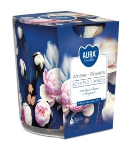 Aura Bispol Amber Flowers vonná sviečka 100g