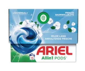 Ariel gélové kapsule na pranie 15ks Universal+ Mild Frische