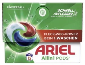 Ariel gélové kapsule na pranie 15ks Universal+