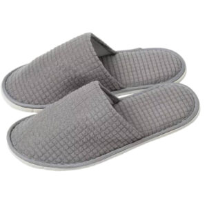 Hotelové papuče PREMIUM, šedé / Polar Fleece - 1pár