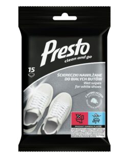 Presto Biela obuv - čistiace vlhčené obrúsky 15ks